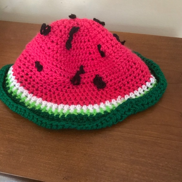 🎉HP🎊Watermelon Hand Crochet Baby Blanket Hat - Picture 16 of 16
